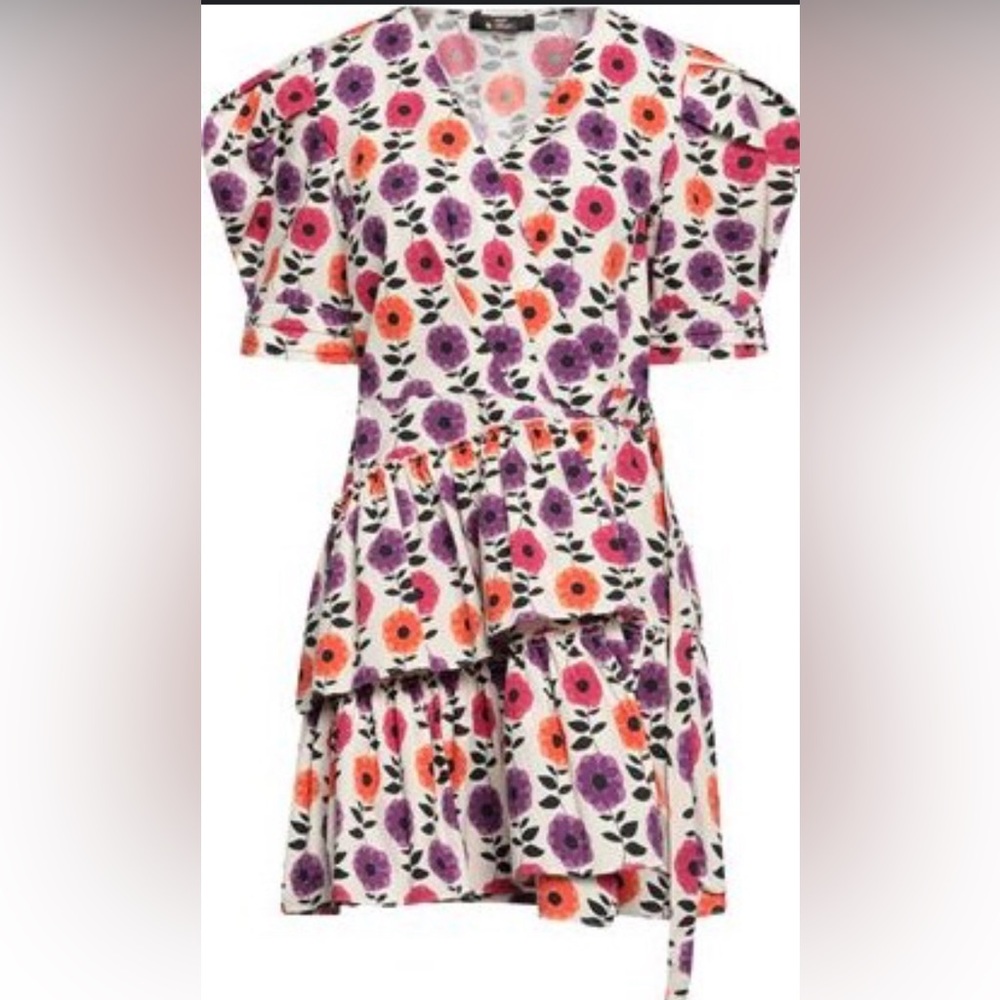 Twinset Attitude Floral Wrap Mini Dress